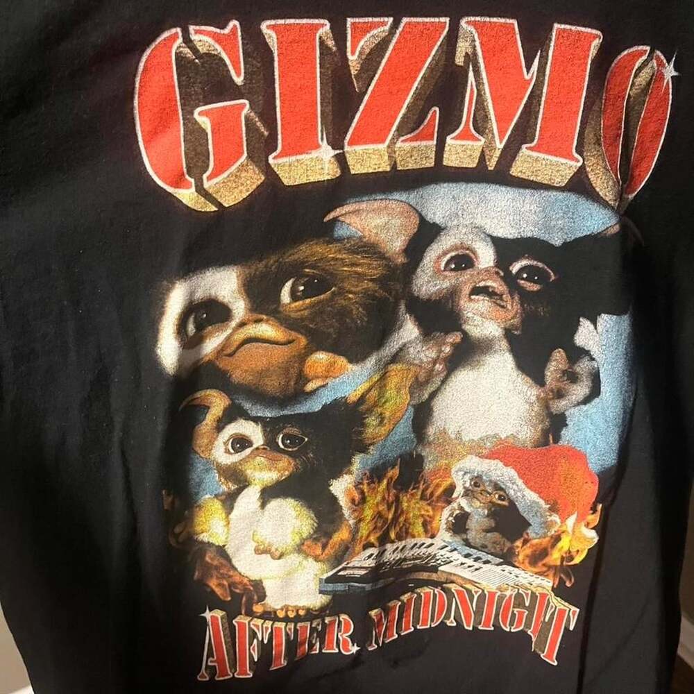 Gremlins Gizmo After Midnight Graphic T-Shirt Size L Black